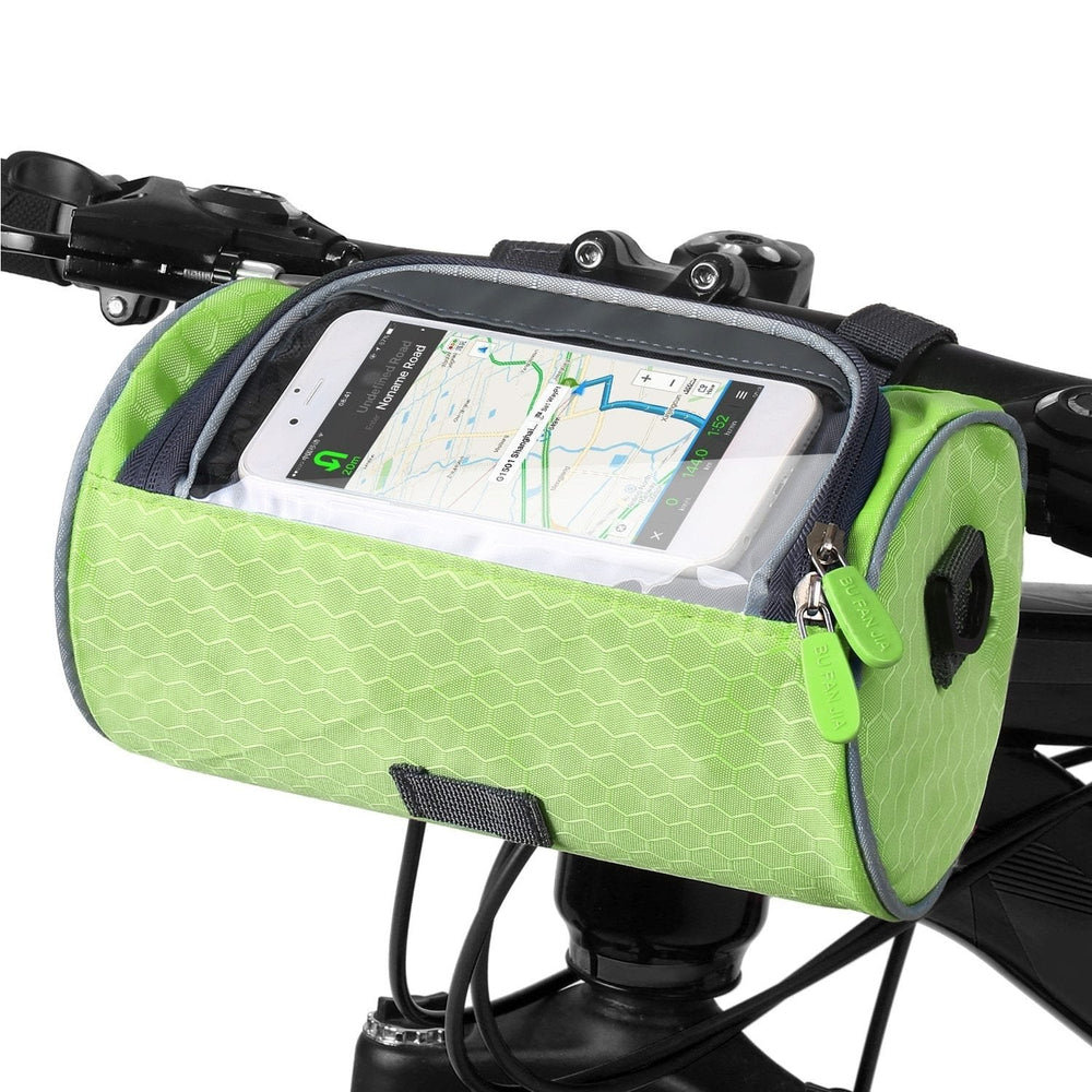 Waterproof Bicycle Handlebar Bag with Touchscreen Phone Holder for Cycling