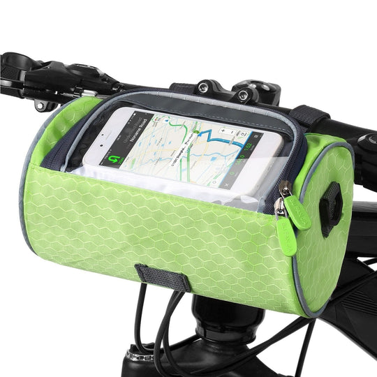 Waterproof Bicycle Handlebar Bag with Touchscreen Phone Holder for Cycling