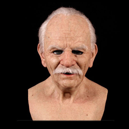 Realistic Latex Old Man Halloween Mask for Adult Costumes