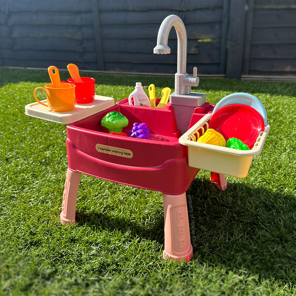 Red kids dishwasher playset