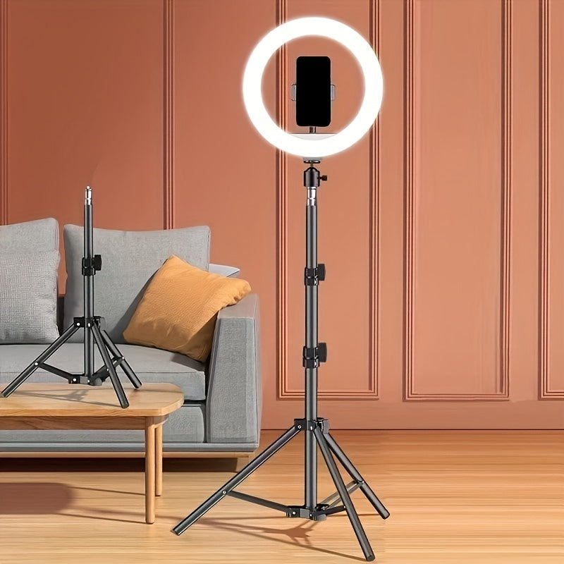 Adjustable LED Ring Light Kit with Tripod Stand for Content Creators