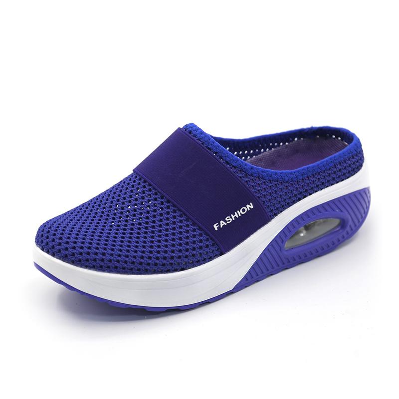 Cushioned Air-Support Slip-On Walking Mules for Everyday Comfort