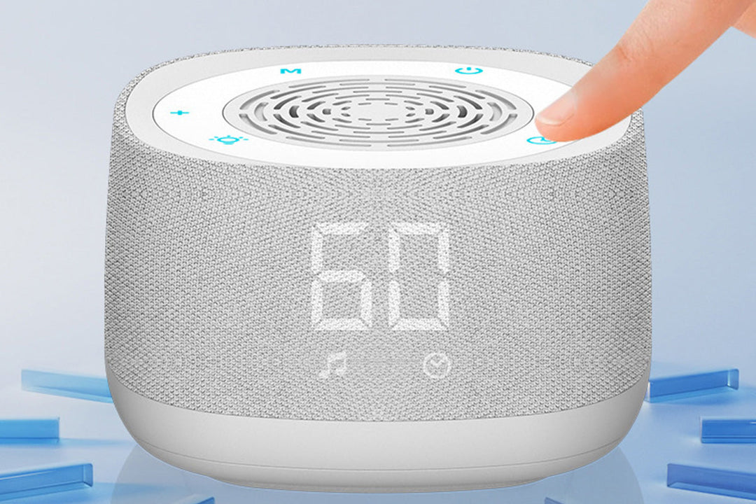 Calming White Noise Sound Machine with Alarm Clock and Breathing Light for Bedroom Sleep