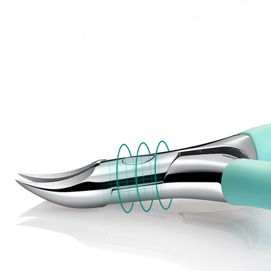 Curved precision blade close-up