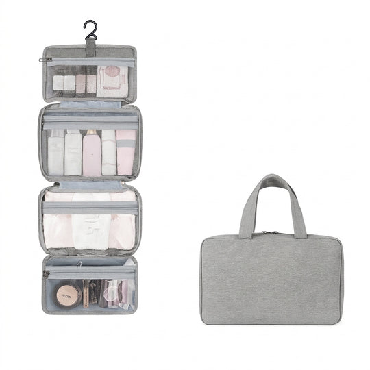 Black hanging toiletries organizer bag