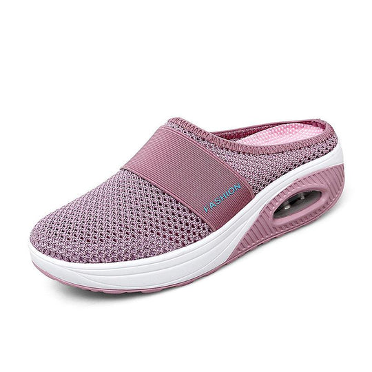 Cushioned Air-Support Slip-On Walking Mules for Everyday Comfort