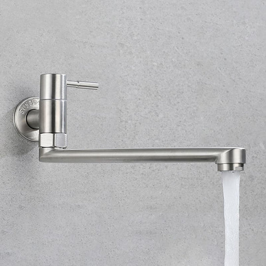 Stainless steel pot filler faucet
