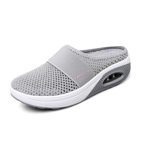 Cushioned Air-Support Slip-On Walking Mules for Everyday Comfort