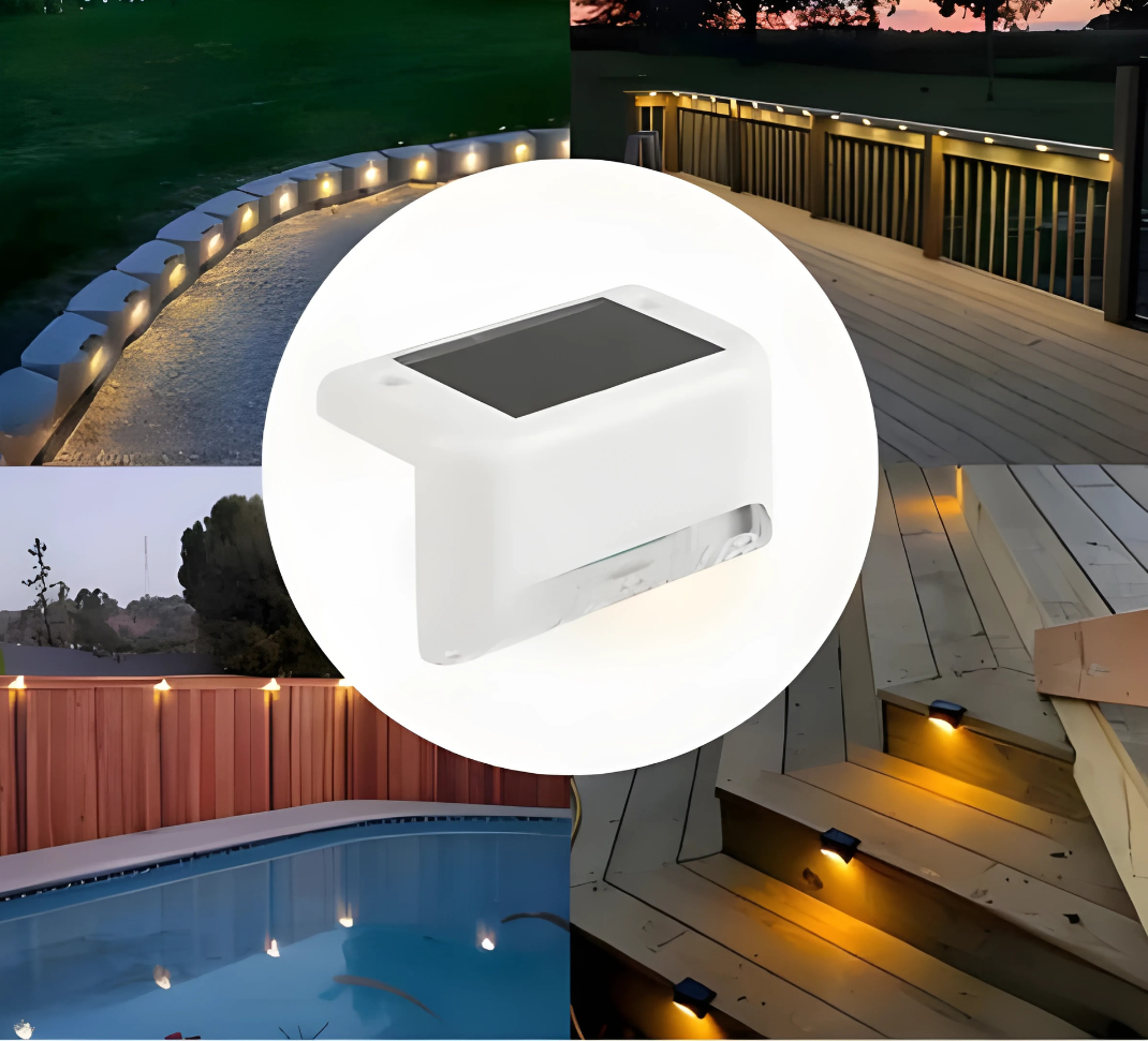 Solar Powered Fence and Stair Lights for Outdoor Path Lighting