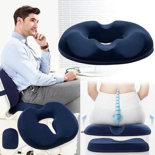 Memory Foam Donut Seat Cushion for Tailbone Comfort and Posture Support