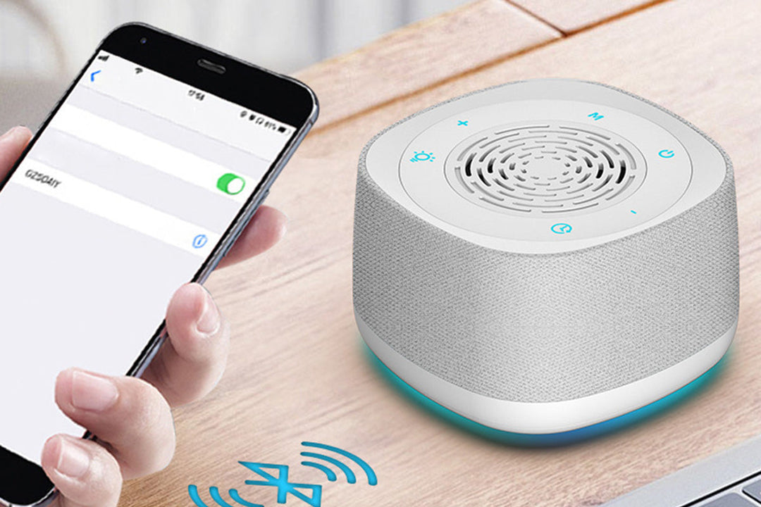 Calming White Noise Sound Machine with Alarm Clock and Breathing Light for Bedroom Sleep