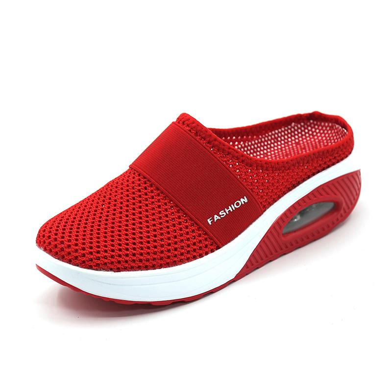 Cushioned Air-Support Slip-On Walking Mules for Everyday Comfort