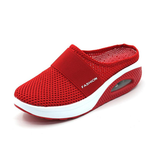 Cushioned Air-Support Slip-On Walking Mules for Everyday Comfort
