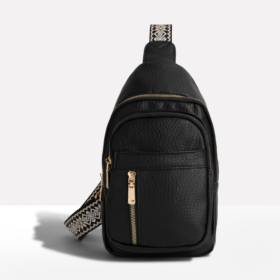 Casual Anti-Theft Crossbody Sling Bag with Zipper Pockets for Travel