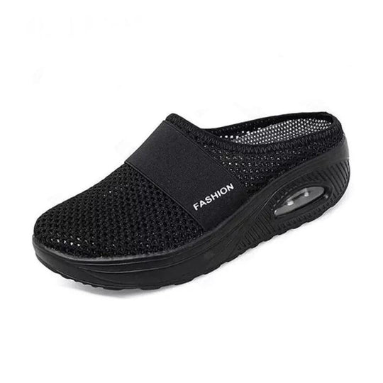 Cushioned Air-Support Slip-On Walking Mules for Everyday Comfort