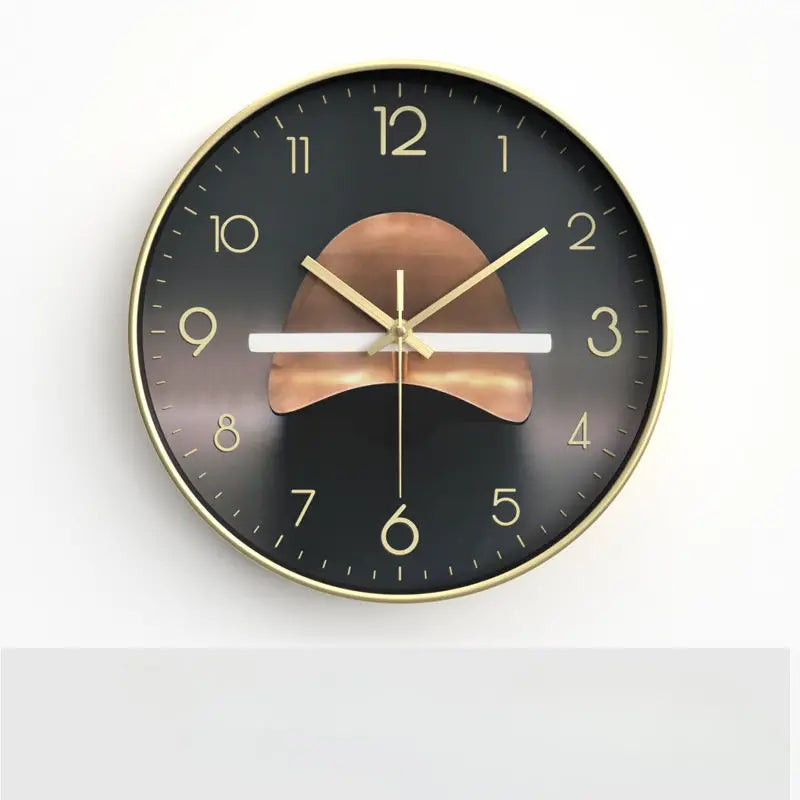 Gold frame wall clock style B