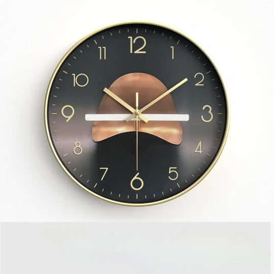 Gold frame wall clock style B