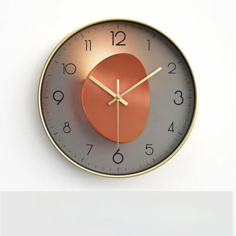 Gold frame wall clock style C