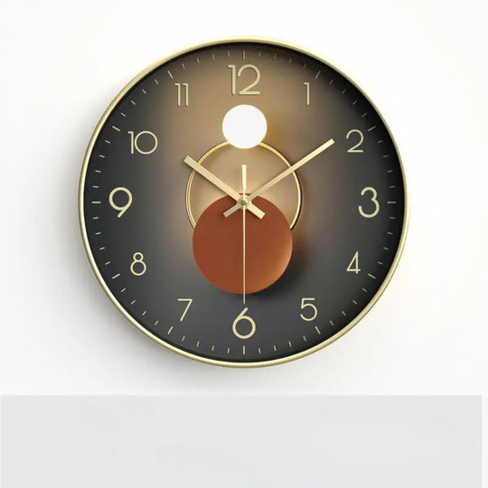 Gold frame wall clock style A