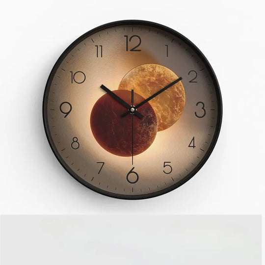 Black frame wall clock style E