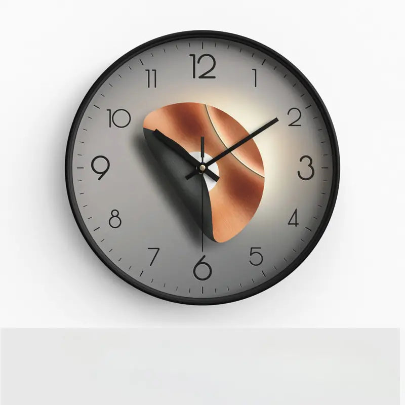 Black frame wall clock style F