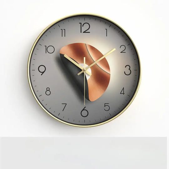 Gold frame wall clock style F