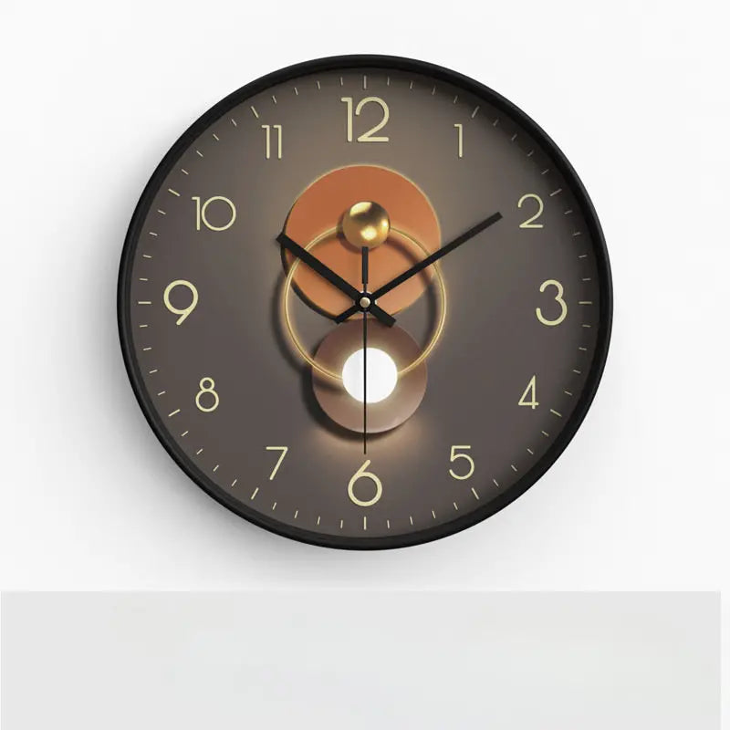 Black frame wall clock style D