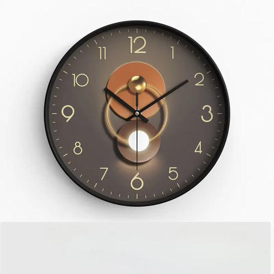 Black frame wall clock style D