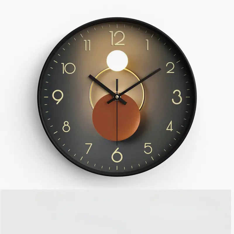 Black frame wall clock style A