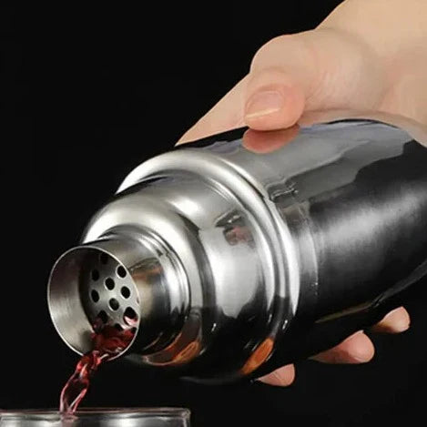 Sleek Stainless Steel Cocktail Bar Tool Set for Home Mixology