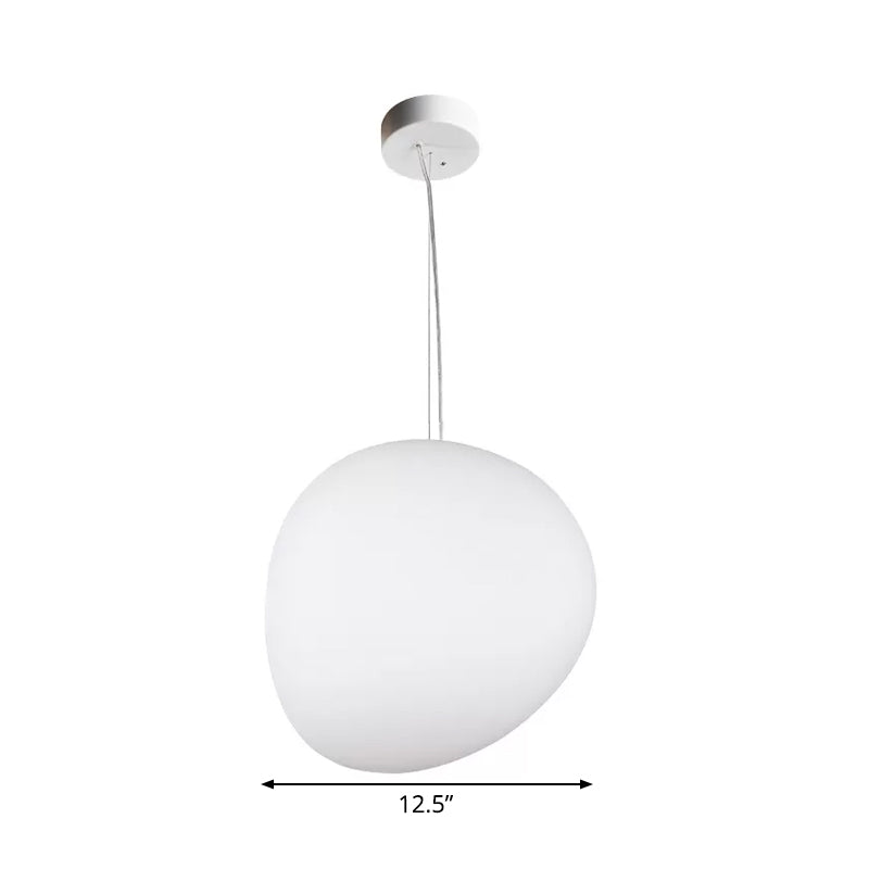 White pebble pendant lamp