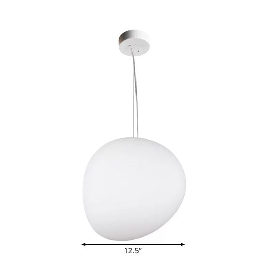 White pebble pendant lamp