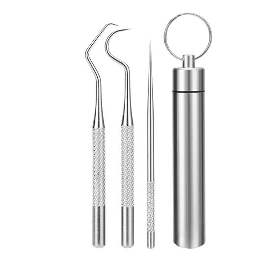 Stainless Steel Dental Pick and Tartar Scraper Set for Precision Oral Cleaning