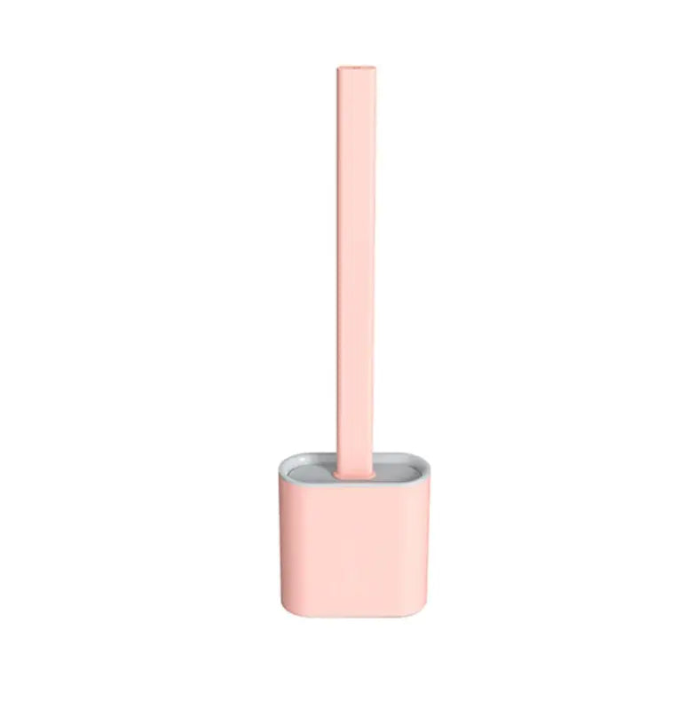 Hygienic Flexible Silicone Toilet Brush and Holder for Bathroom Cleaning