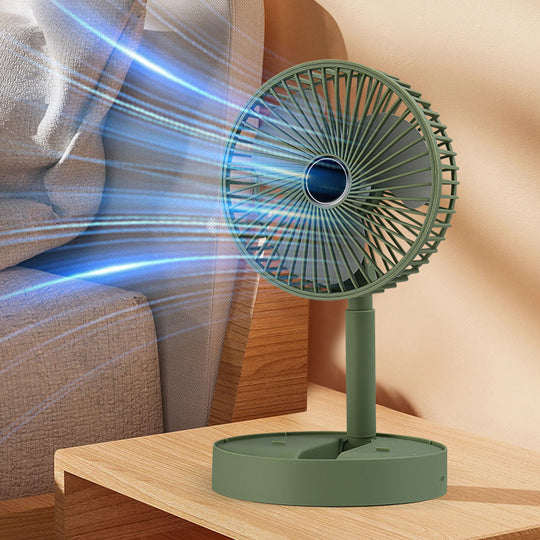 Adjustable Telescopic Folding Table Fan for Home and Desk Cooling