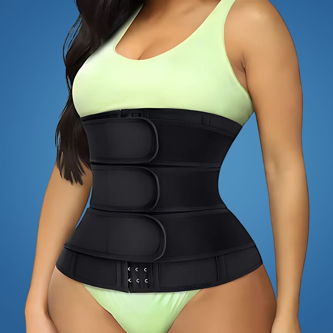Triple Compression Neoprene Waist Trainer Belt for Workout and Daily Support