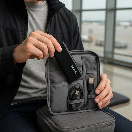 Slim Portable USB-C External Solid State Drive for On-the-Go Storage