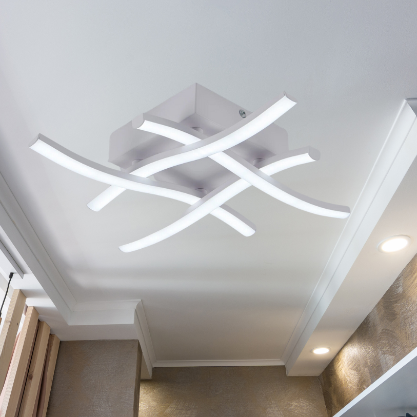 Criss Cross Dimmable LED Ceiling Light for Living Room and Bedroom