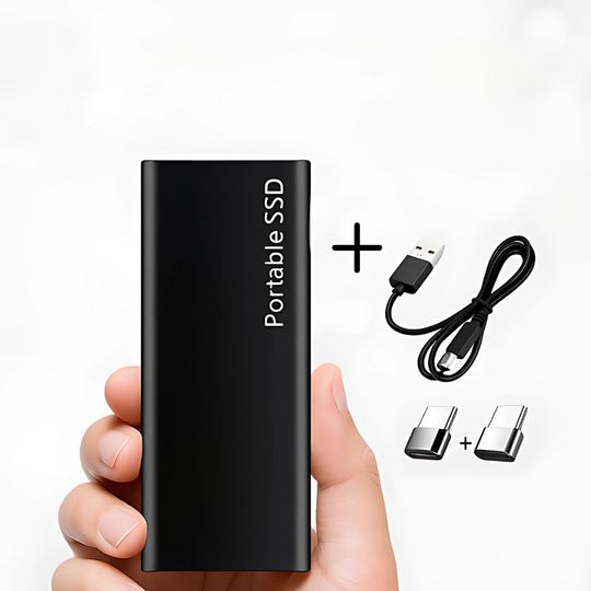 Slim Portable USB-C External Solid State Drive for On-the-Go Storage
