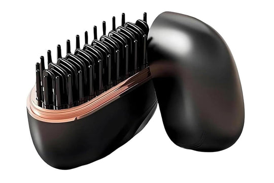 Cordless Rechargeable Mini Hair Straightening Brush for Quick Styling Anywhere