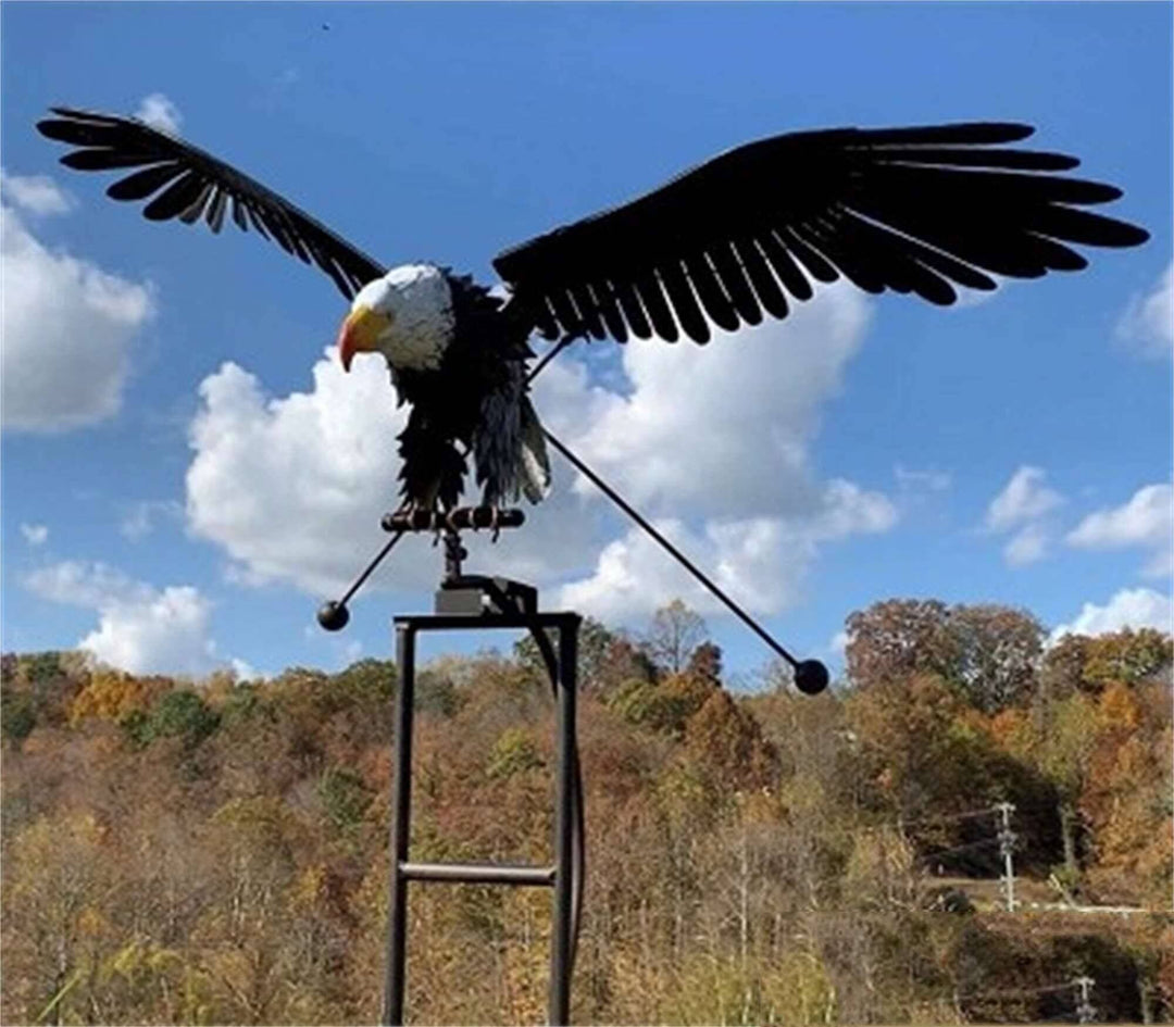 Eagle wind spinner blue sky