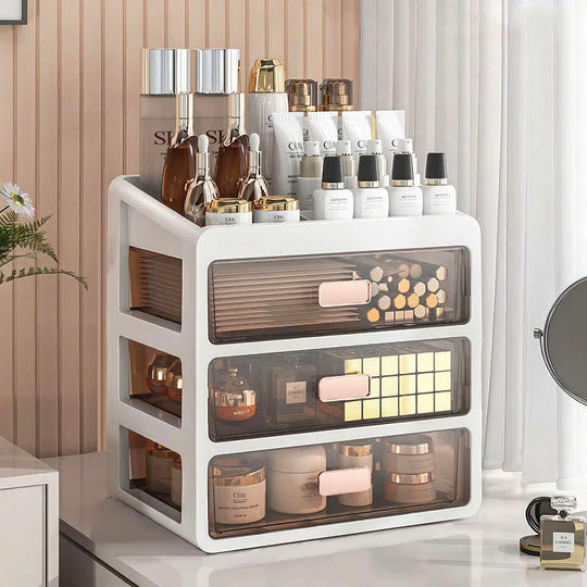 Clear Tiered Cosmetic Storage Organizer for Vanity and Bathroom