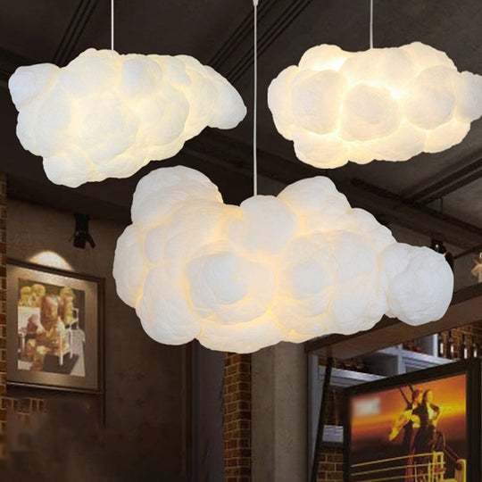 Modern Fluffy Cloud Pendant Lamp with Dual Shade Design