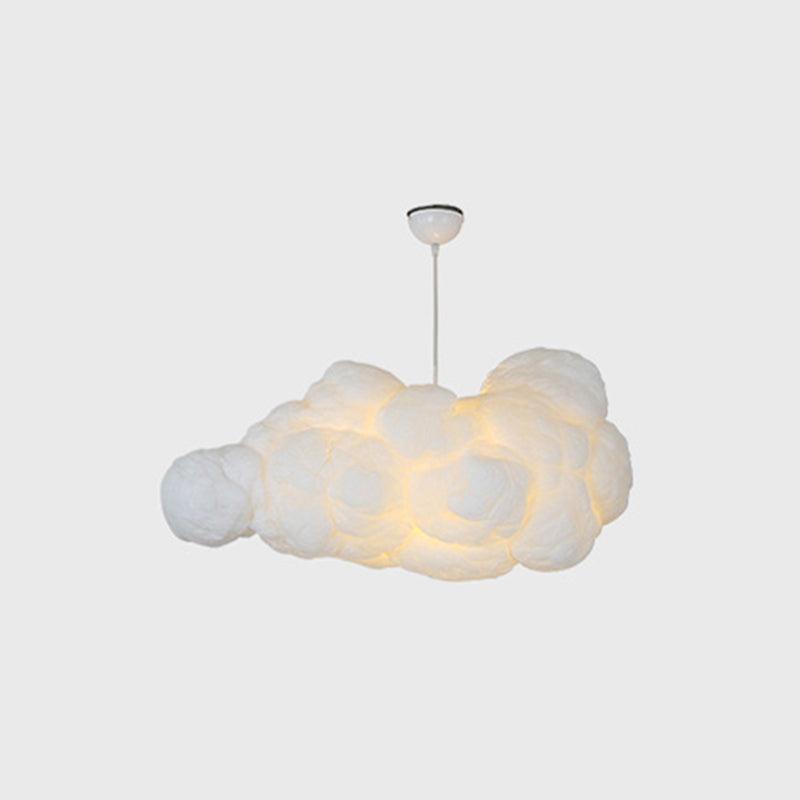 Modern Fluffy Cloud Pendant Lamp with Dual Shade Design