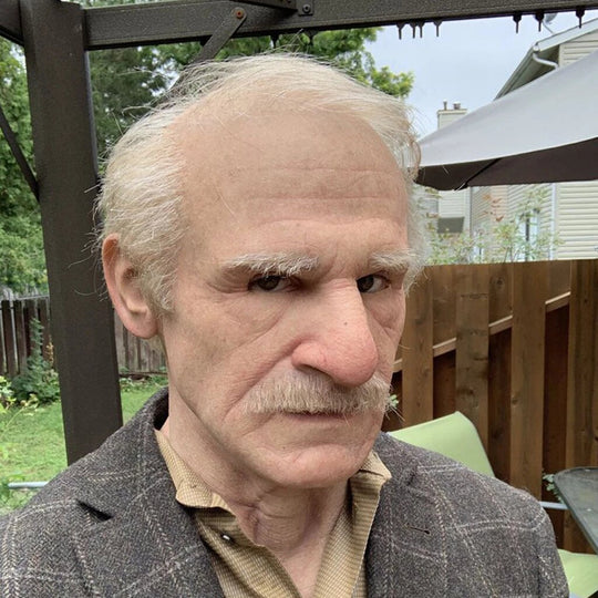Realistic Latex Old Man Halloween Mask for Adult Costumes