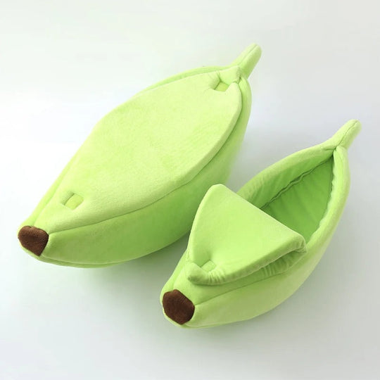Light green banana cat bed