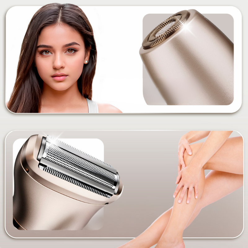Cordless Dual-Head Electric Lady Shaver for Wet and Dry Hair Removal