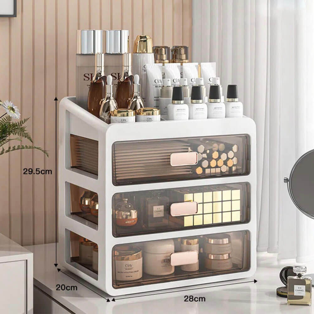 Clear Tiered Cosmetic Storage Organizer for Vanity and Bathroom