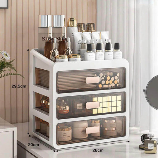 Clear Tiered Cosmetic Storage Organizer for Vanity and Bathroom