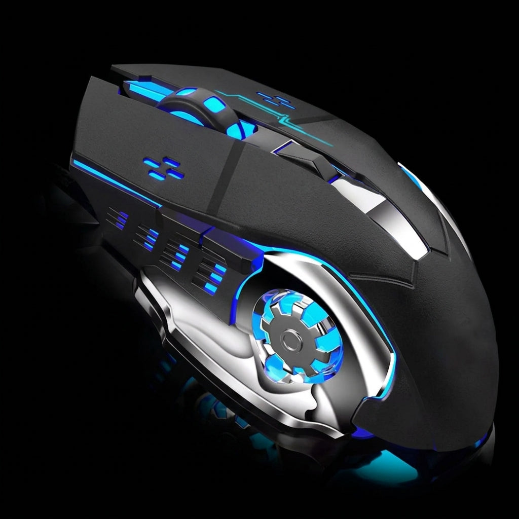 Silent Backlit Wireless Rechargeable Gaming Mouse for PC and Laptop